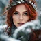 Gingerhead woman in winter forest